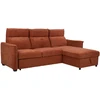 Kampinė sofa-lova „SCALA“, rusvos rudos spalvos