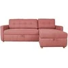 Home4You Kampinė sofa-lova WAIOLA Rožinė, 226 cm