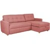 Home4You Kampinė sofa-lova WAIOLA Rožinė, 226 cm