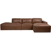 Lova Kampinė sofa „BURTON RC“ iš rudos odos