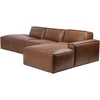 Lova Kampinė sofa „BURTON RC“ iš rudos odos