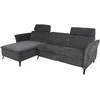 Home4You Kampinė sofa DAYTON LC, elektrinis atlošas, tamsiai pilka