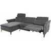 Home4you Kampinė sofa DAYTON LC, elektrinis atlošas, tamsiai pilka