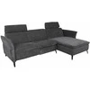 Home4You Kampinė sofa DAYTON RC, elektrinis atlošas, tamsiai pilka