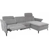 Home4you Kampinė sofa DAYTON RC, elektrinis atlošas, šviesiai pilka