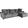 Home4you Kampinė sofa DIVI Dešininis Kampas, Pilka Veliūro Danga