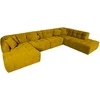 Home4you Kampinė sofa FORTE U-shape, Rudai Geltona, Dešininis Kampas