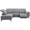 Kampinė sofa „HAMID LC“, su elektrine atlošimo funkcija, pilkos spalvos