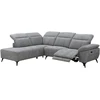 Kampinė sofa „HAMID LC“, su elektrine atlošimo funkcija, pilkos spalvos