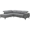 Kampinė sofa „HAMID LC“, su elektrine atlošimo funkcija, pilkos spalvos
