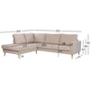 Kampinė sofa „HANSON LC“, smėlio spalvos