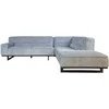 Home4you Kampinė sofa HASSO LC, Sidabrinė pilka, Kairinis kampas