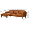 Lova Home4You Kampinė sofa „HAVANNA LC“, konjako rudos spalvos