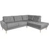 Home4you Kampinė sofa HEIVI RC pilka aksominė