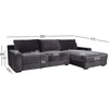 Sofa Home4You Kampinis sofos komplektas „HERDIS RC“, tamsiai pilkos spalvos