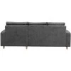 Home4you Kampinė sofa KARL RC Pilka, 240x154 cm, Dešininė pusė