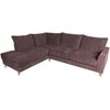 Home4you Kampinė sofa LAYLA LC Pilkai rožinė