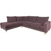 Home4you Kampinė sofa LAYLA LC Pilkai rožinė