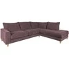 Home4You Rožinė Kampinė sofa LAYLA RC, pilkšvai rožinė