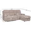 Home4You Kampinė sofa „PROVENCE RC“, su elektrine arba rankine atlošimo funkcija, šviesiai pilkos spalvos