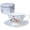 Home4You Puodelis/lėkštė MIA SNOW 180ml dovanų dėžutėje