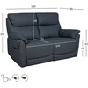 Home4you Sofa-reglaineris BOWEN Tamsiai Pilka