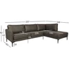 Home4You Kampinė sofa SOFIA DK, žalsvai ruda
