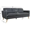 Home4you Sofa KAILI 3-vietė, tamsiai pilka