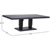 Home4You Lauko stalas TOMSON 150x90xH52-75cm Tamsiai pilka