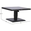 Home4You Lauko stalas TOMSON 85x85xH52-75cm Tamsiai pilka