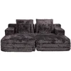Dvivietė sofa-lova „FIZZY“, pilkos spalvos