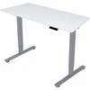 Home4you Elektrinis stalas ERGO FIT 1 variklio, 120x68 cm, pilkas/baltas