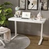 Home4you Stalas ERGO FIT Elektrinis, Reguliuojamo aukščio, Baltas, 122x62 cm