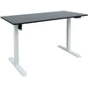 Home4you Reguliuojamo aukščio darbo stalas ERGO LIGHT su 1 varikliu 120x60cm, balta/juoda