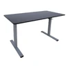 Home4you Reguliuojamo aukščio darbo stalas ERGO LIGHT su 1 varikliu 120x60cm, sidabro pilka/juoda