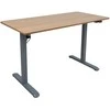Home4you Reguliuojamo aukščio darbo stalas ERGO LIGHT su 1 varikliu 120x60cm, sidabro pilka/ąžuolas