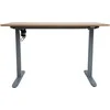 Home4you Reguliuojamo aukščio darbo stalas ERGO LIGHT su 1 varikliu 120x60cm, sidabro pilka/ąžuolas