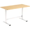 Home4You Desk ERGO manual 120x60xH70-115cm, oak/baltas
