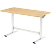 Home4You Desk ERGO manual 120x60xH70-115cm, oak/baltas
