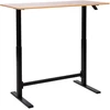 Rašomasis stalas „ERGO“ su reguliuojamu aukščiu 120x60xH70–115 cm, ąžuolas/juoda