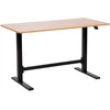 Rašomasis stalas „ERGO“ su reguliuojamu aukščiu 120x60xH70–115 cm, ąžuolas/juoda