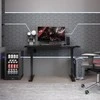 Rašomasis stalas ERGO su 1 varikliu 140x80 cm, Spalva: juoda