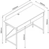 Stalas FERDIE 120x48cm, Uosio/Balta