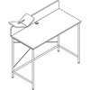 Home4you Stalas HEDVIG, uosio/ juoda