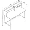Rašomasis stalas LESTER 115x55xH106cm Melaminas