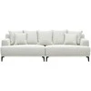 Home4You Sofa MAGNOLIA 4-vietė, šviesiai smėlio