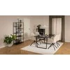 Fotelis Home4You Valgomojo stalas „Amble“ 160x90xh74cm, juodas marmuras