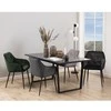 Fotelis Home4You Valgomojo stalas „Amble“ 160x90xh74cm, juodas marmuras