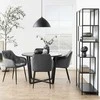 Black Red White Home4You Valgomojo stalas AMBLE D110xh75cm, juodas marmuras Stalas (MT_ACT/STO_GOSOL_110X75-BLACK)