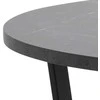 Black Red White Home4You Valgomojo stalas AMBLE D110xh75cm, juodas marmuras Stalas (MT_ACT/STO_GOSOL_110X75-BLACK)